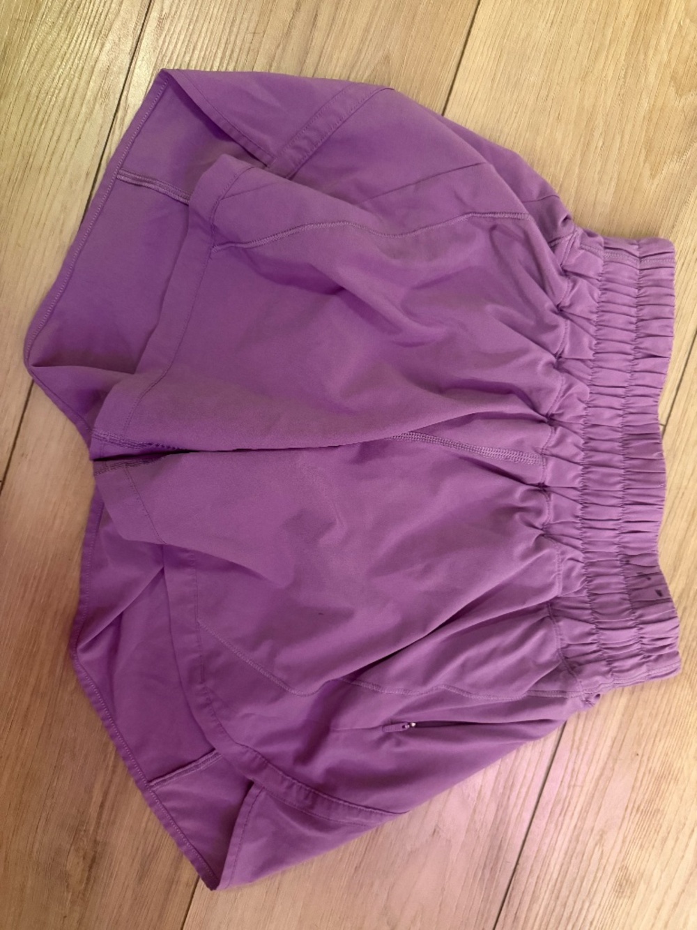 Lululemon Purple High-Rise Running Shorts Size 2 | Zip Pocket | Read